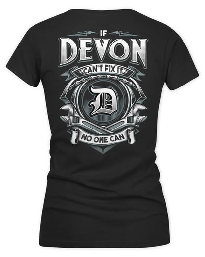 DEVON AP81-K4-626 - Personalized Ahmed Quote Apparel “If Ahmed Can't Fix It, No One Can” - Women's V-Neck T-Shirt - Black