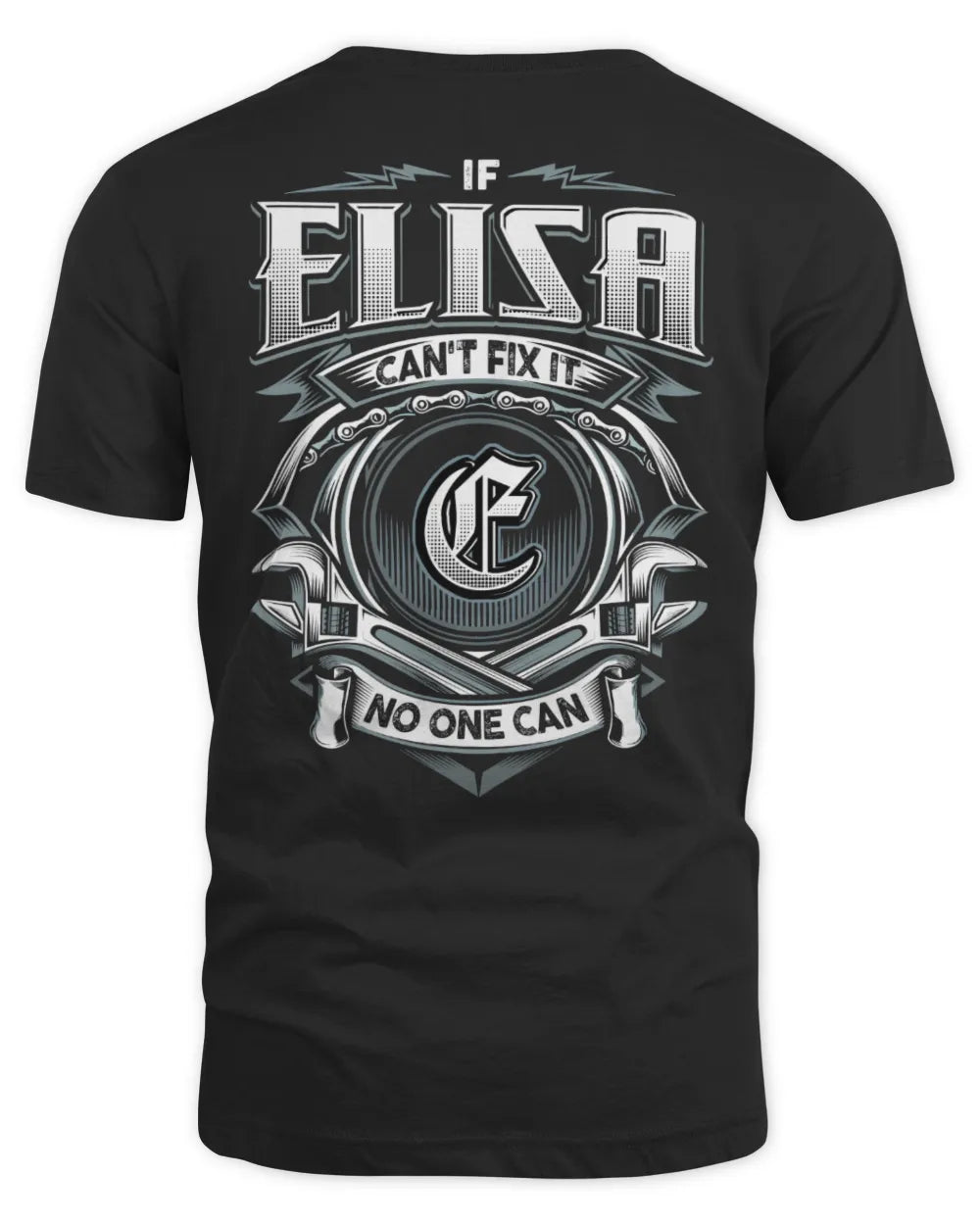 ELISA AP81-K4-626 - Personalized Ahmed Quote Apparel “If Ahmed Can't Fix It, No One Can” - Unisex Standard T-Shirt - Black