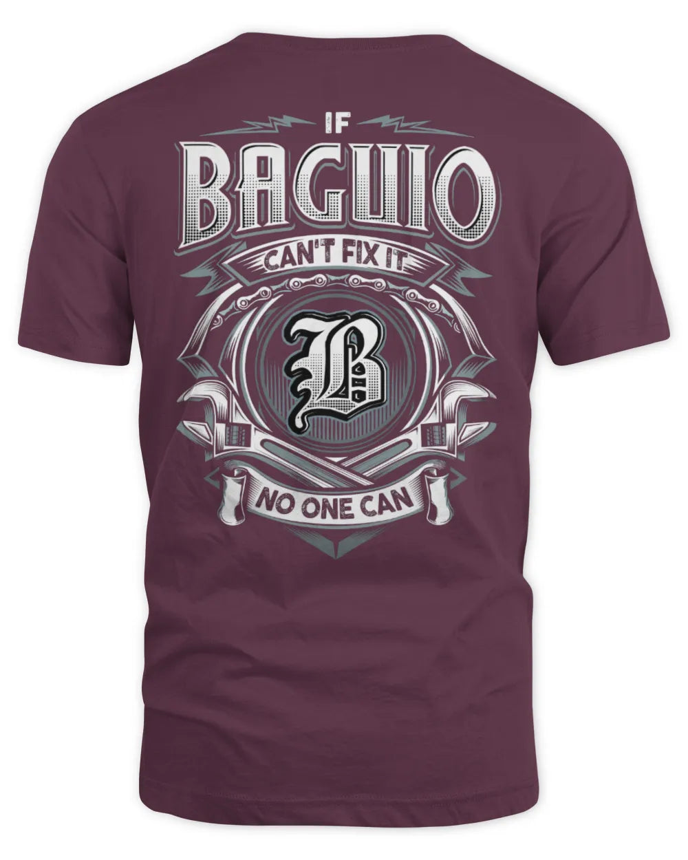 BAGUIO AP81-K4-626 - Personalized Ahmed Quote Apparel “If Ahmed Can't Fix It, No One Can” - Unisex Standard T-Shirt - Maroon