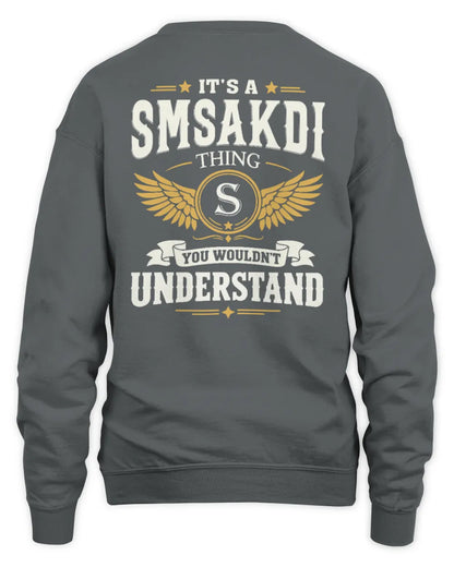 SMSAKDI KT06-M008 It’s a [NAME] Thing – You Wouldn’t Understand | Personalized Vintage T-Shirt - Unisex Sweatshirt - Charcoal