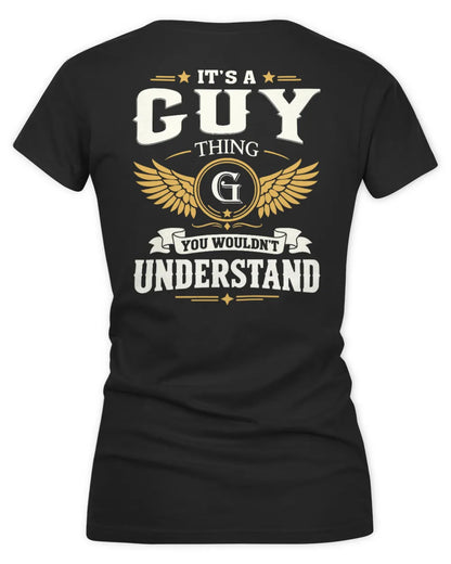 GUY KT06-M008 It’s a [NAME] Thing – You Wouldn’t Understand | Personalized Vintage T-Shirt - Women's V-Neck T-Shirt - Black