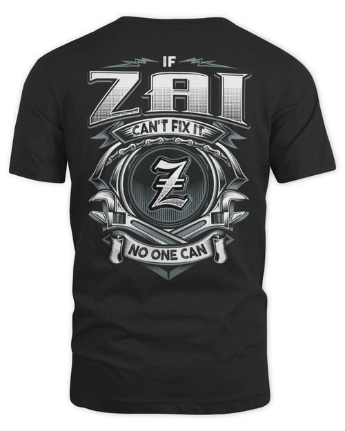 ZAI AP81-K4-626 - Personalized Ahmed Quote Apparel “If Ahmed Can't Fix It, No One Can” - Unisex Standard T-Shirt - Black