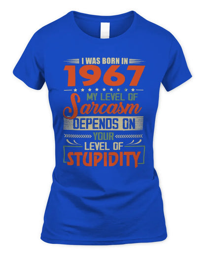 1967 HH89-K2 – Vintage Born to Be Sarcastic T-Shirt - Women's Standard T-Shirt - Royal