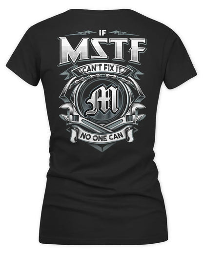 MSTF AP81-K4-626 - Personalized Ahmed Quote Apparel “If Ahmed Can't Fix It, No One Can” - Women's V-Neck T-Shirt - Black