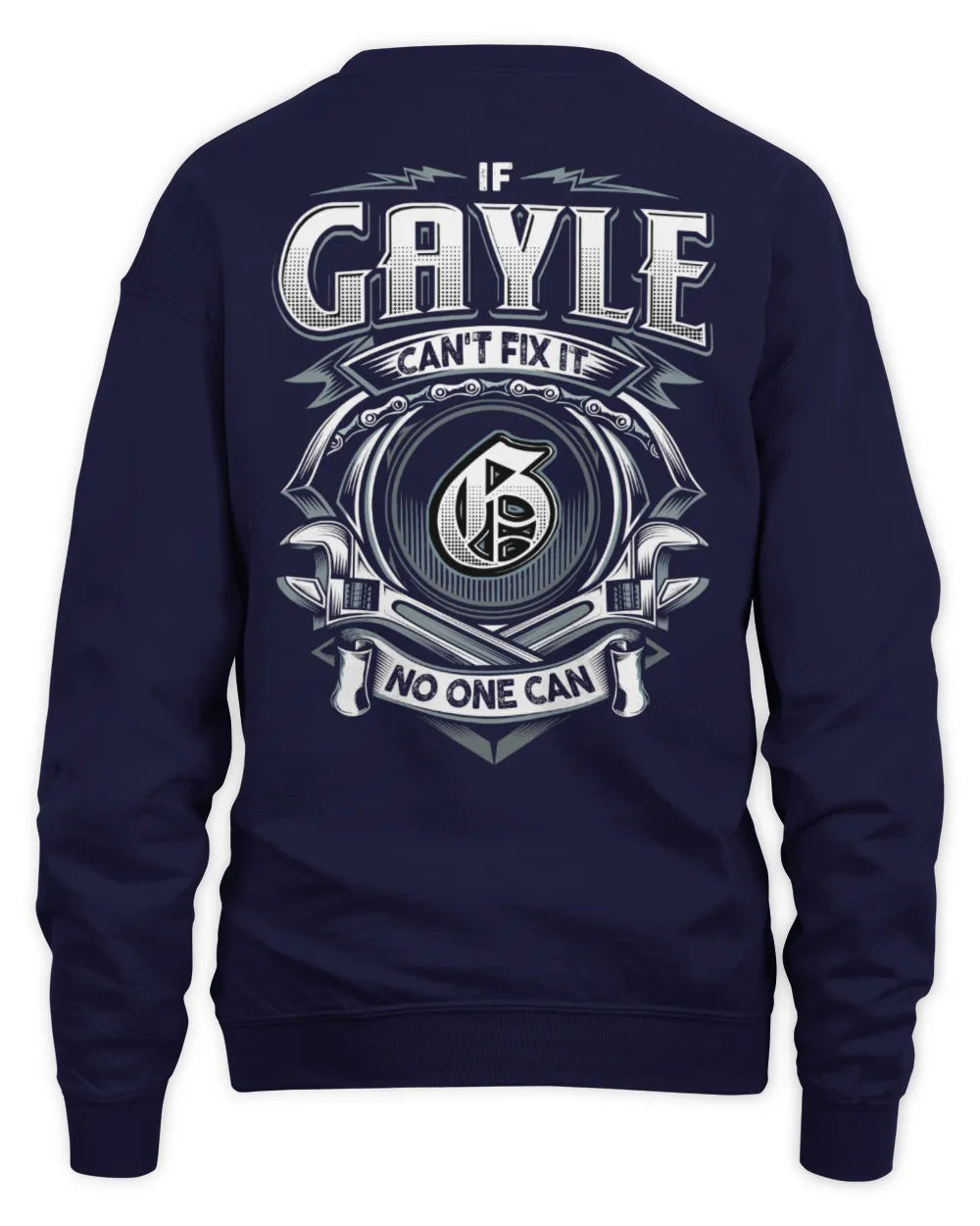GAYLE AP81-K4-626 - Personalized Ahmed Quote Apparel “If Ahmed Can't Fix It, No One Can” - Unisex Sweatshirt - Navy