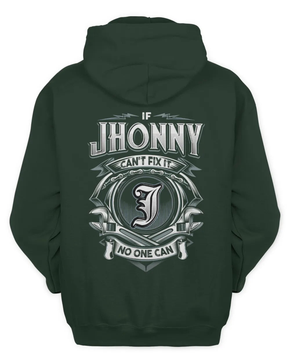 JHONNY AP81-K4-626 - Personalized Ahmed Quote Apparel “If Ahmed Can't Fix It, No One Can” - Unisex Hoodie - Forest Green