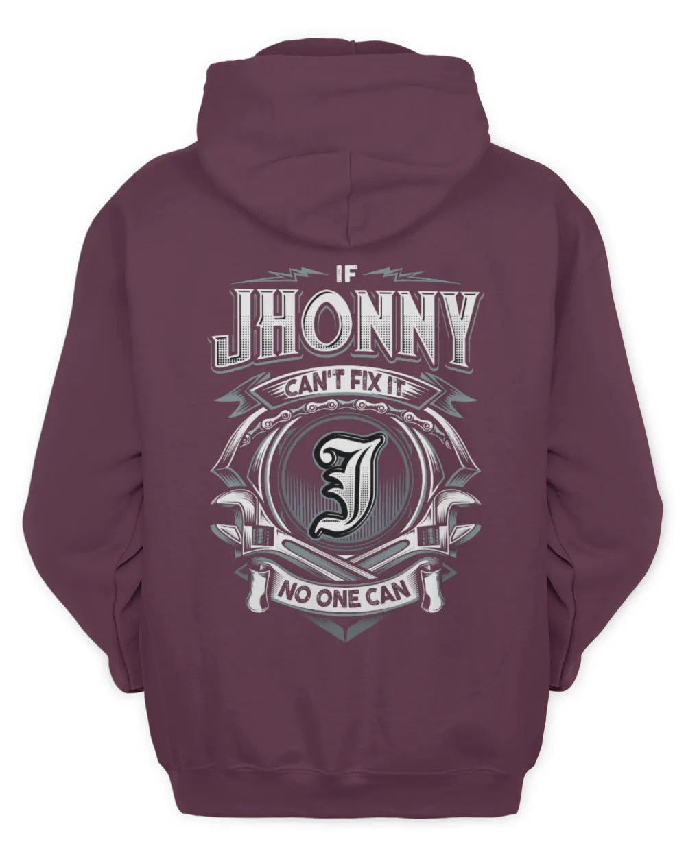JHONNY AP81-K4-626 - Personalized Ahmed Quote Apparel “If Ahmed Can't Fix It, No One Can” - Unisex Hoodie - Maroon
