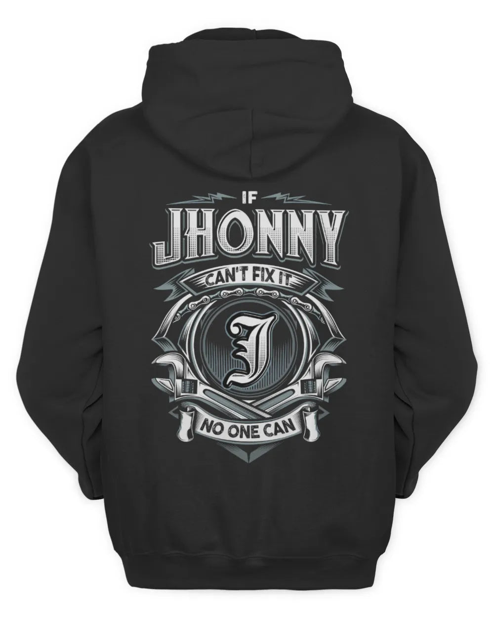 JHONNY AP81-K4-626 - Personalized Ahmed Quote Apparel “If Ahmed Can't Fix It, No One Can” - Unisex Hoodie - Black
