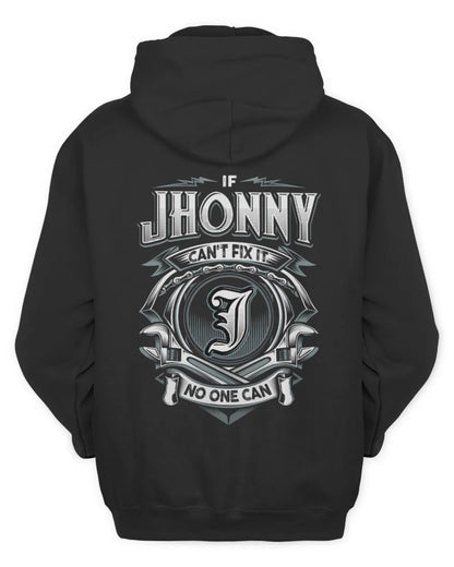 JHONNY AP81-K4-626 - Personalized Ahmed Quote Apparel “If Ahmed Can't Fix It, No One Can” - Unisex Hoodie - Black