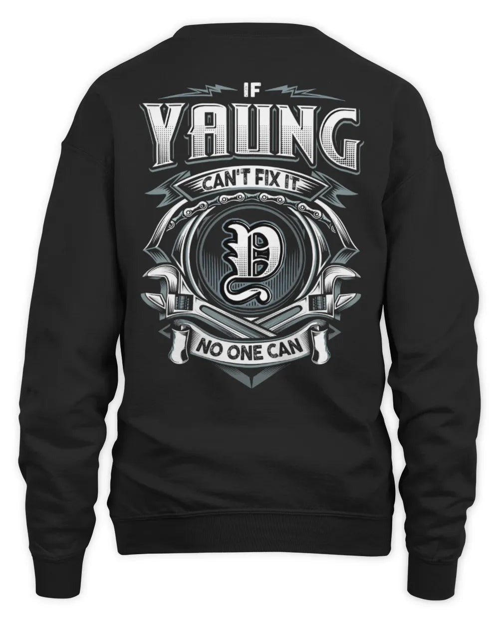YAUNG AP81-K4-626 - Personalized Ahmed Quote Apparel “If Ahmed Can't Fix It, No One Can” - Unisex Sweatshirt - Black
