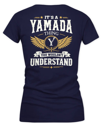 YAMADA KT06-M008 It’s a [NAME] Thing – You Wouldn’t Understand | Personalized Vintage T-Shirt - Women's V-Neck T-Shirt - Navy