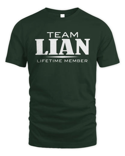 LIAN BL62-K4-128 - Personalized “Team NAME Lifetime Member” - Unisex Standard T-Shirt - Forest Green