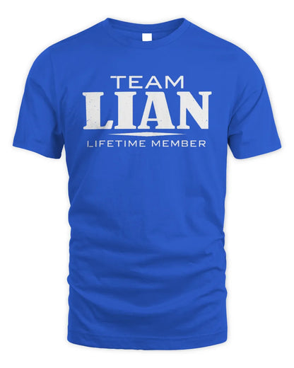 LIAN BL62-K4-128 - Personalized “Team NAME Lifetime Member” - Unisex Standard T-Shirt - Royal