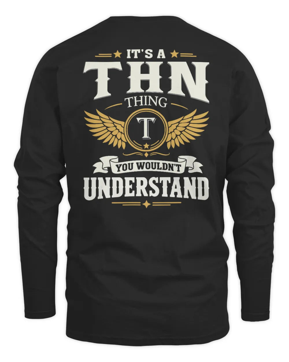 THN KT06-M008 It’s a [NAME] Thing – You Wouldn’t Understand | Personalized Vintage T-Shirt - Men's Long Sleeved T-Shirt - Black