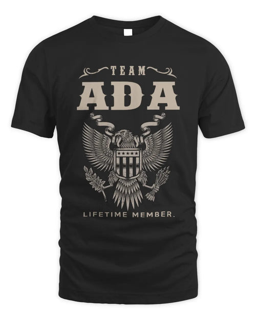 ADA TP06-K82 – Personalized Classic Style Apparel “Team NAME Lifetime Member” - Unisex Standard T-Shirt - Black