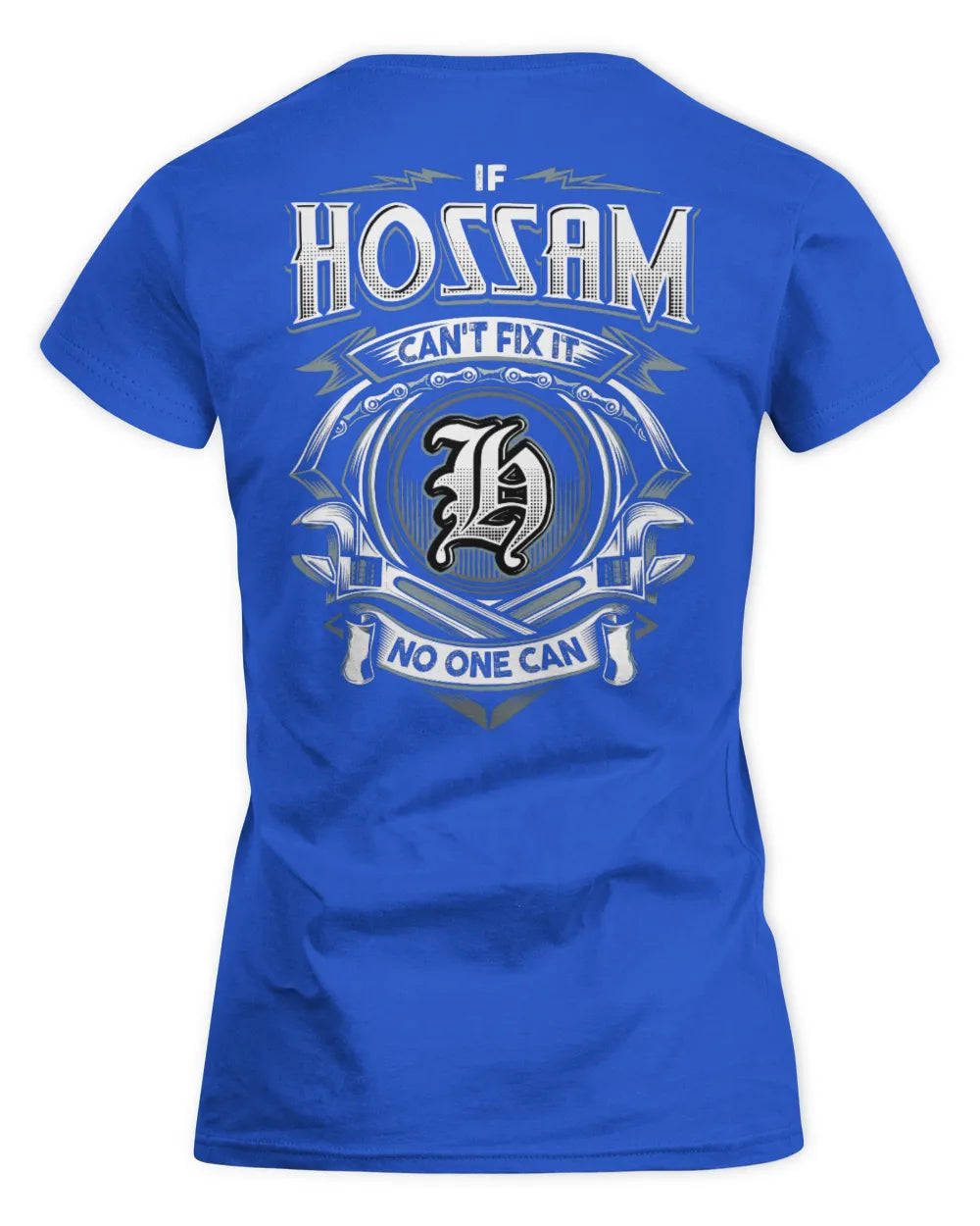 HOSSAM AP81-K4-626 - Personalized Ahmed Quote Apparel “If Ahmed Can't Fix It, No One Can” - Women's Standard T-Shirt - Royal