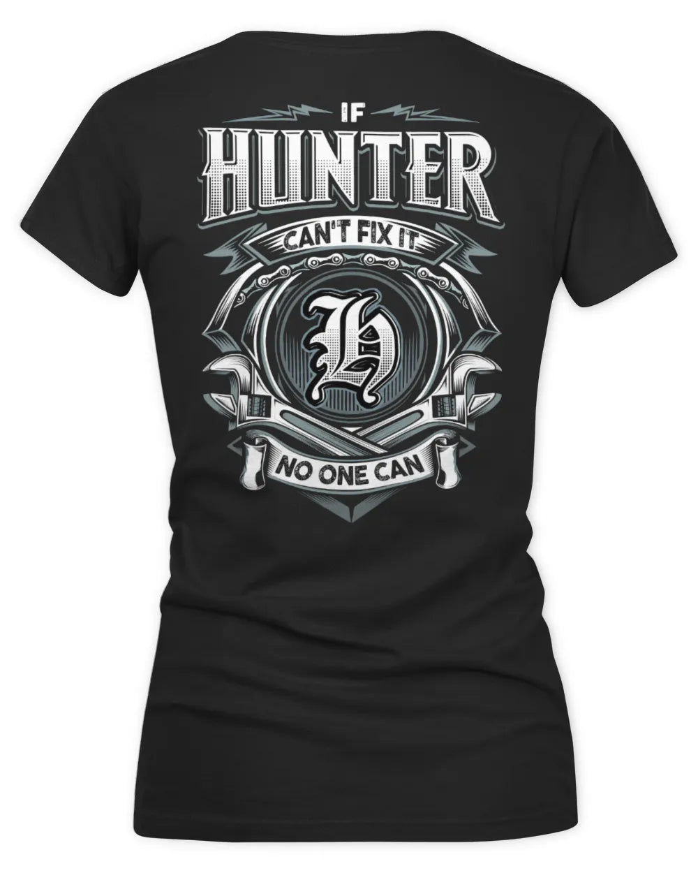 HUNTER AP81-K4-626 - Personalized Ahmed Quote Apparel “If Ahmed Can't Fix It, No One Can” - Women's V-Neck T-Shirt - Black