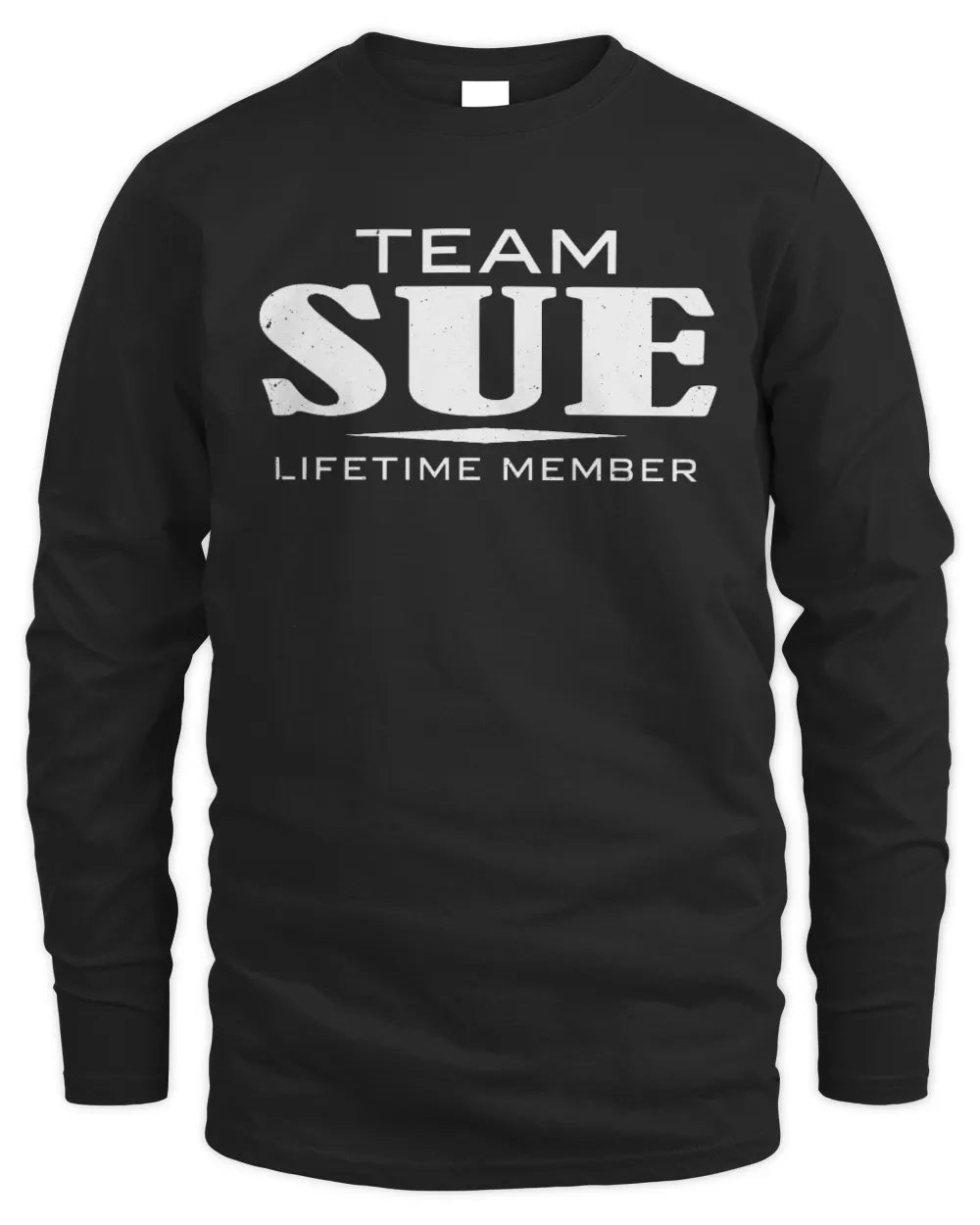 SUE BL62-K4-128 - Personalized “Team NAME Lifetime Member” - Men's Long Sleeved T-Shirt - Black
