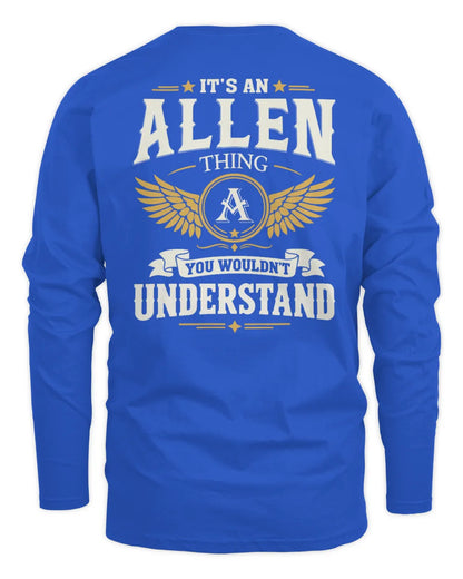 ALLEN KT06-M008 It’s a [NAME] Thing – You Wouldn’t Understand | Personalized Vintage T-Shirt - Men's Long Sleeved T-Shirt - Royal