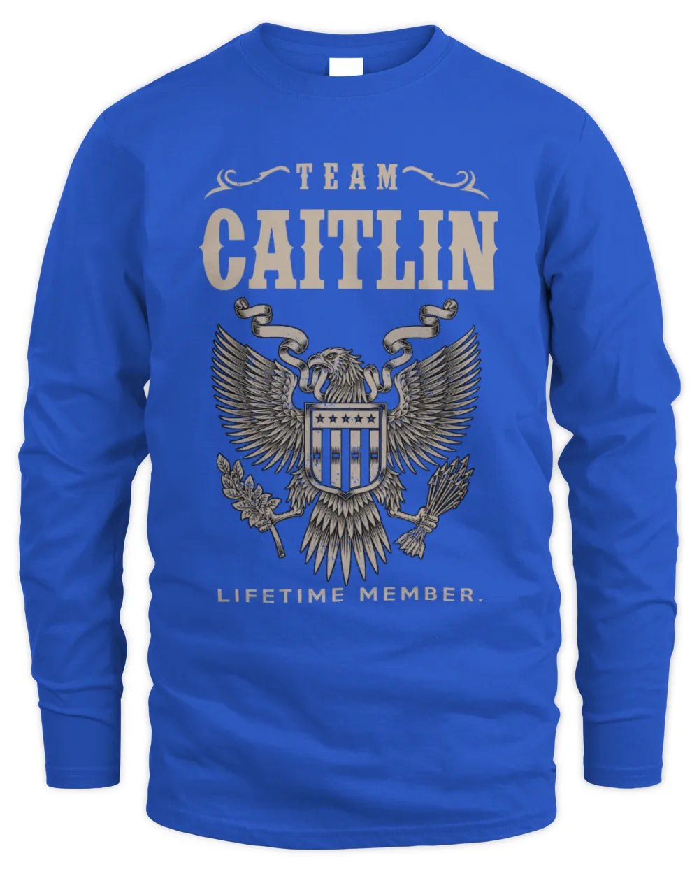 CAITLIN TP06-K82 – Personalized Classic Style Apparel “Team NAME Lifetime Member” - Men's Long Sleeved T-Shirt - Royal