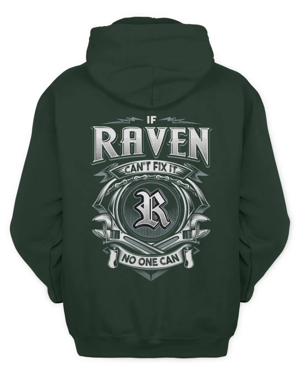 RAVEN AP81-K4-626 - Personalized Ahmed Quote Apparel “If Ahmed Can't Fix It, No One Can” - Unisex Hoodie - Forest Green