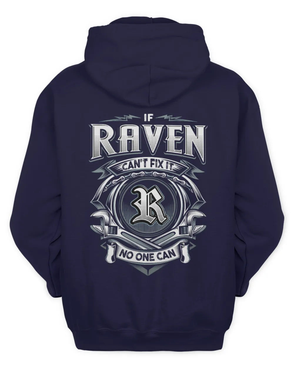 RAVEN AP81-K4-626 - Personalized Ahmed Quote Apparel “If Ahmed Can't Fix It, No One Can” - Unisex Hoodie - Navy