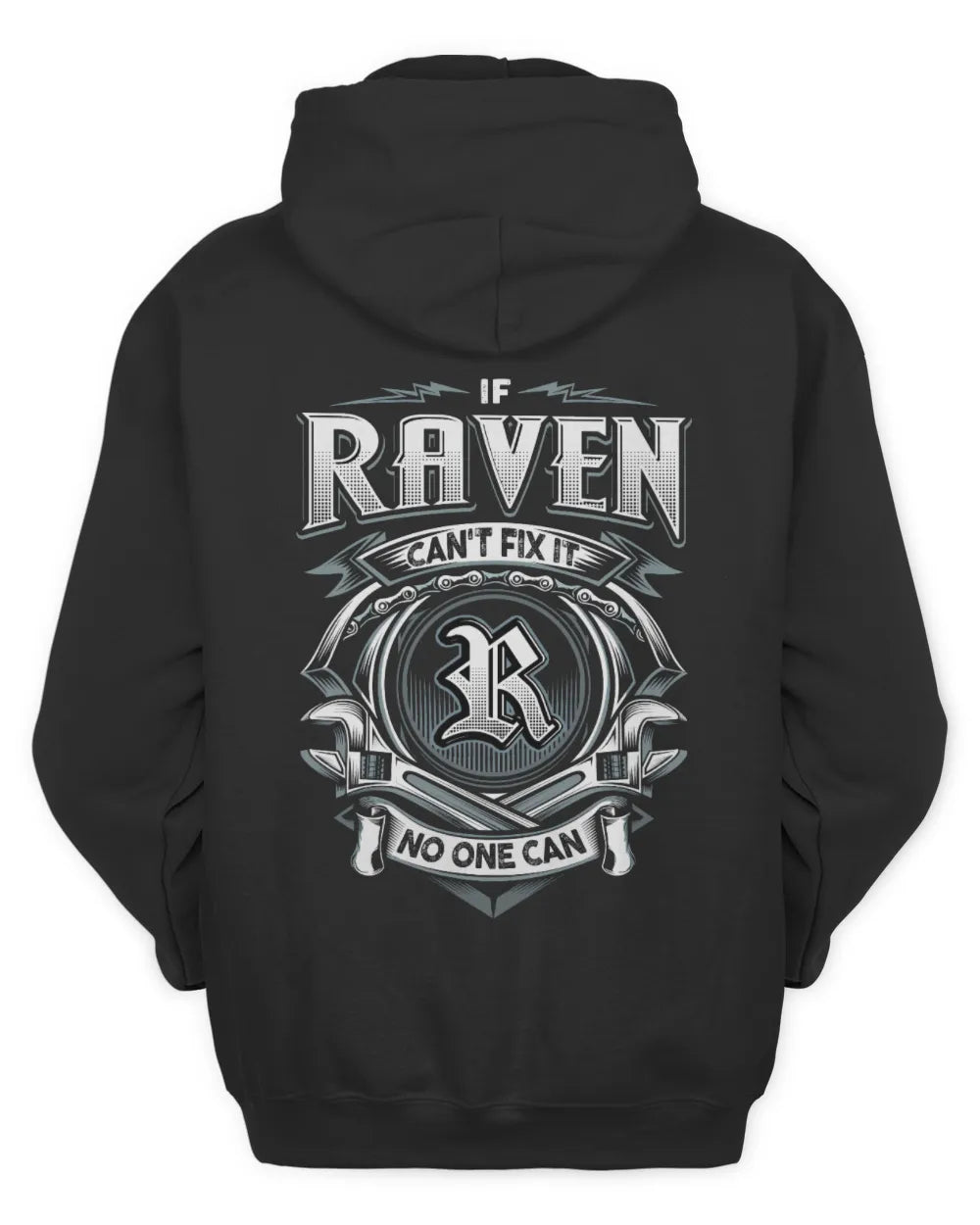 RAVEN AP81-K4-626 - Personalized Ahmed Quote Apparel “If Ahmed Can't Fix It, No One Can” - Unisex Hoodie - Black