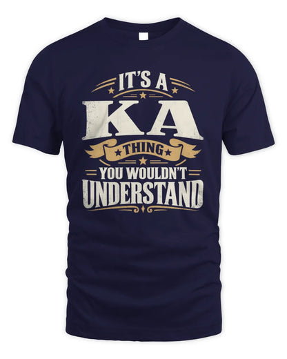 KA P08 TH51 - Personalized “It’s a/an [NAME] Thing – You Wouldn’t Understand” Shirt - Unisex Standard T-Shirt - Navy