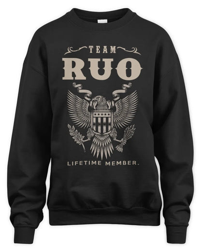 RUO TP06-K82 – Personalized Classic Style Apparel “Team NAME Lifetime Member” - Unisex Sweatshirt - Black