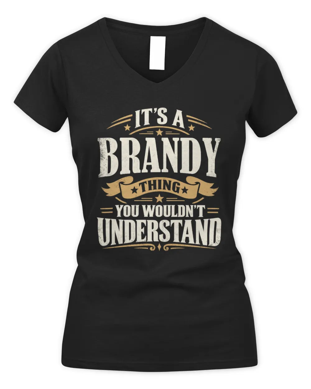 BRANDY P08 TH51 - Personalized “It’s a/an [NAME] Thing – You Wouldn’t Understand” Shirt - Women's V-Neck T-Shirt - Black