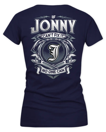 JONNY AP81-K4-626 - Personalized Ahmed Quote Apparel “If Ahmed Can't Fix It, No One Can” - Women's V-Neck T-Shirt - Navy