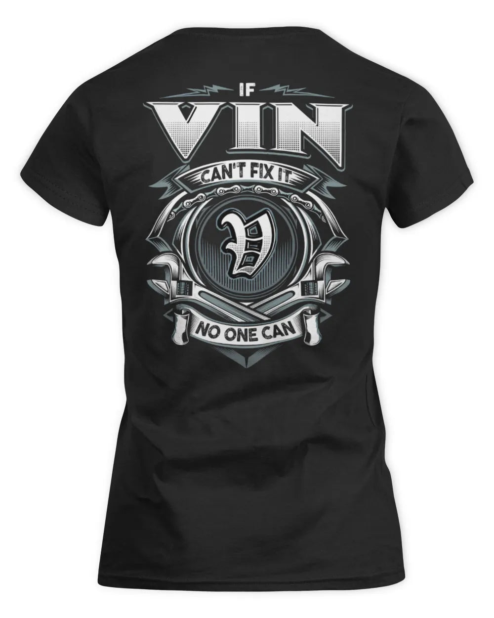 VIN AP81-K4-626 - Personalized Ahmed Quote Apparel “If Ahmed Can't Fix It, No One Can” - Women's Standard T-Shirt - Black