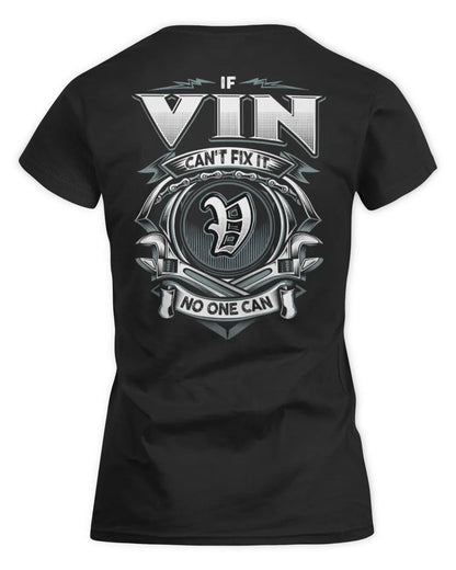 VIN AP81-K4-626 - Personalized Ahmed Quote Apparel “If Ahmed Can't Fix It, No One Can” - Women's Standard T-Shirt - Black