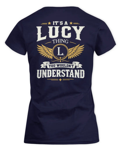 LUCY KT06-M008 It’s a [NAME] Thing – You Wouldn’t Understand | Personalized Vintage T-Shirt - Women's Standard T-Shirt - Navy