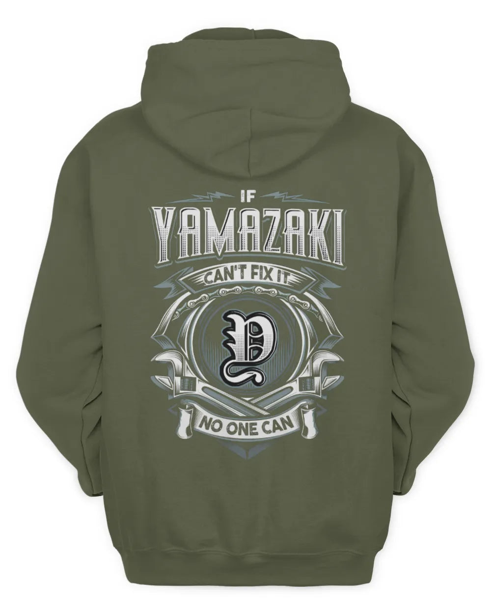 YAMAZAKI AP81-K4-626 - Personalized Ahmed Quote Apparel “If Ahmed Can't Fix It, No One Can” - Unisex Hoodie - Military Green