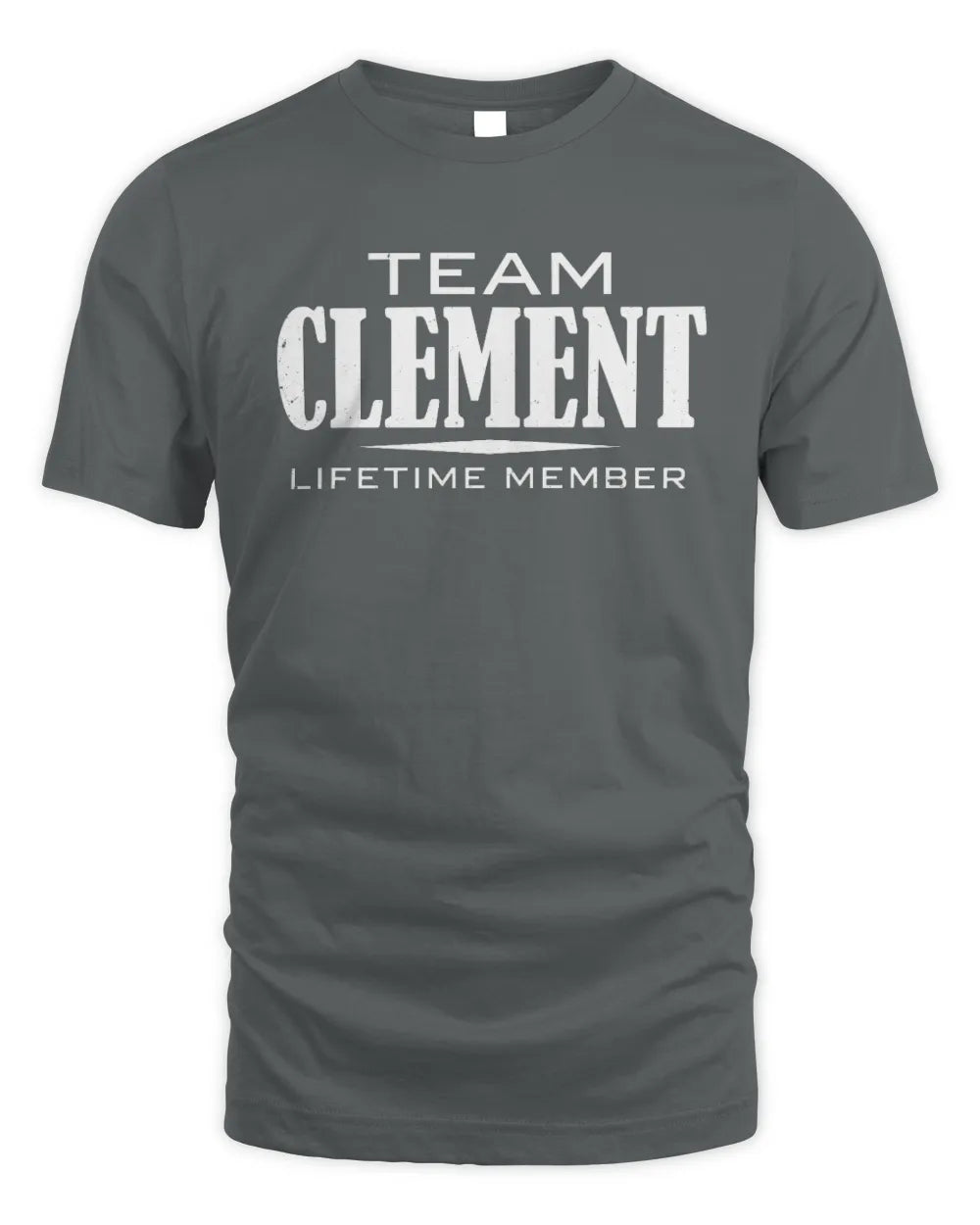CLEMENT BL62-K4-128 - Personalized “Team NAME Lifetime Member” - Unisex Standard T-Shirt - Charcoal