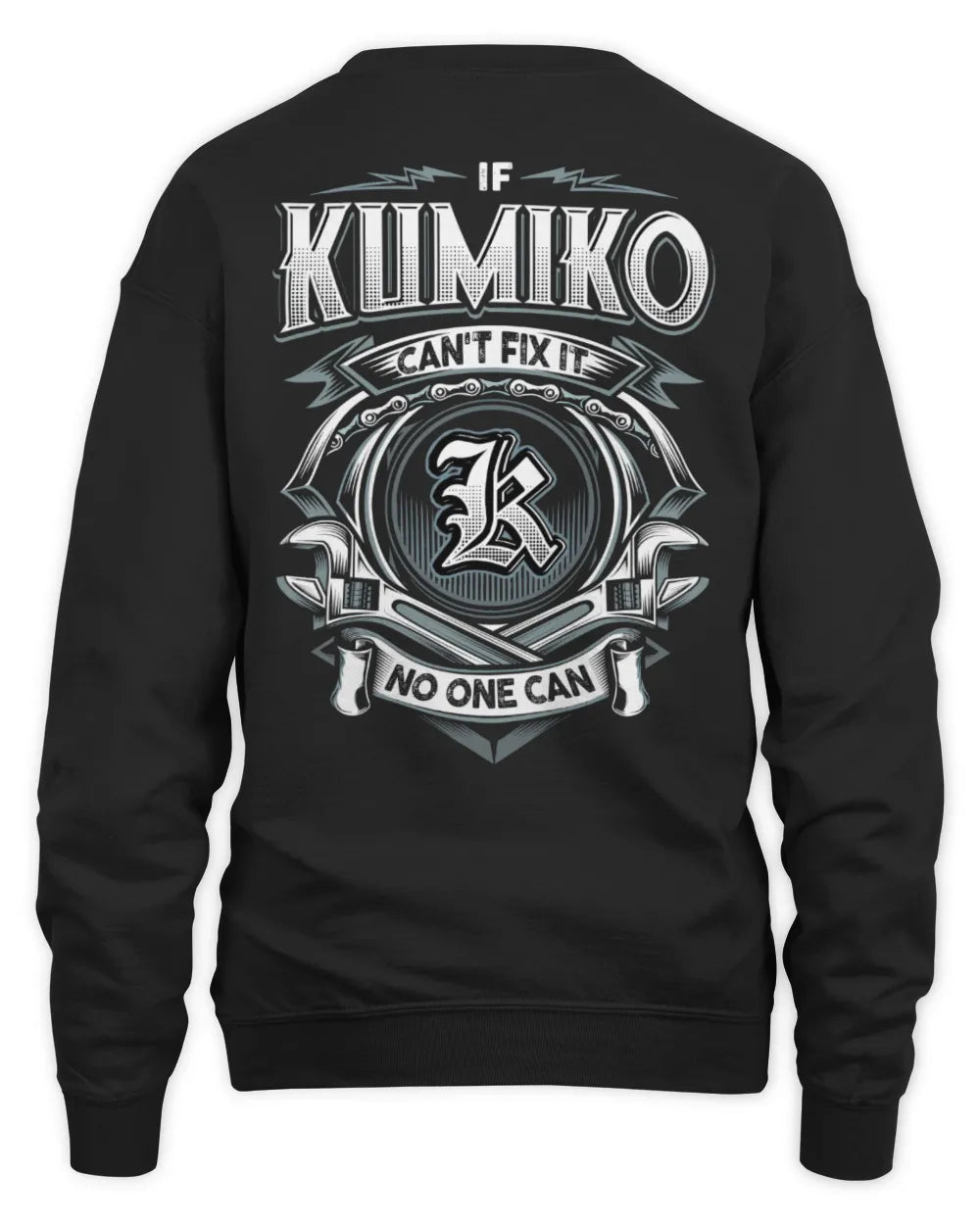 KUMIKO AP81-K4-626 - Personalized Ahmed Quote Apparel “If Ahmed Can't Fix It, No One Can” - Unisex Sweatshirt - Black