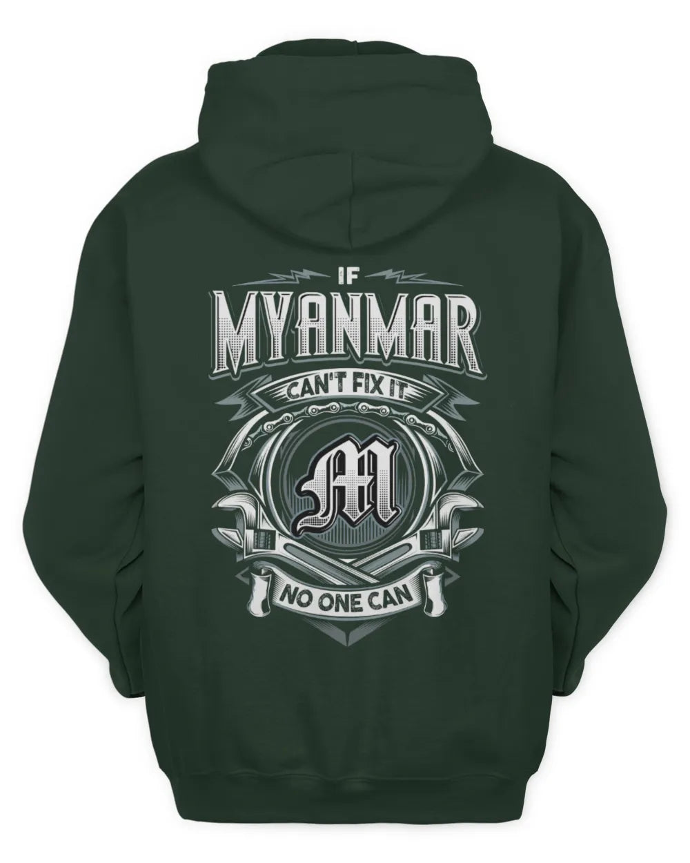 MYANMAR AP81-K4-626 - Personalized Ahmed Quote Apparel “If Ahmed Can't Fix It, No One Can” - Unisex Hoodie - Forest Green