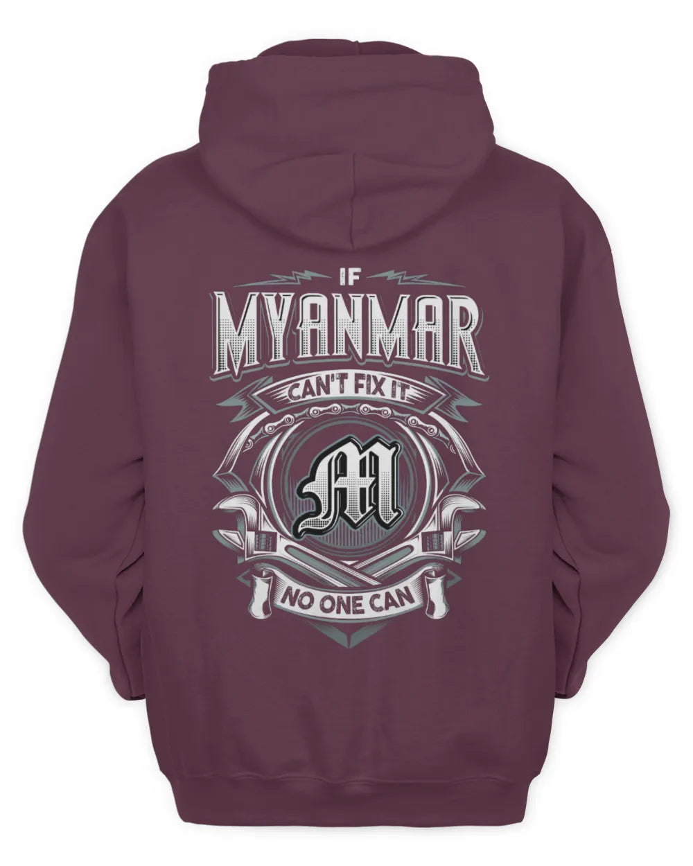 MYANMAR AP81-K4-626 - Personalized Ahmed Quote Apparel “If Ahmed Can't Fix It, No One Can” - Unisex Hoodie - Maroon