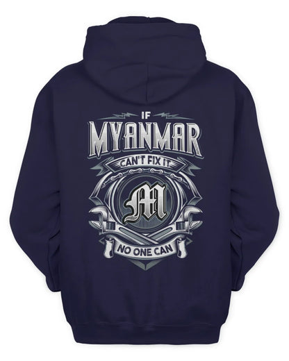 MYANMAR AP81-K4-626 - Personalized Ahmed Quote Apparel “If Ahmed Can't Fix It, No One Can” - Unisex Hoodie - Navy