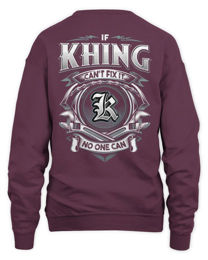 KHING AP81-K4-626 - Personalized Ahmed Quote Apparel “If Ahmed Can't Fix It, No One Can” - Unisex Sweatshirt - Maroon
