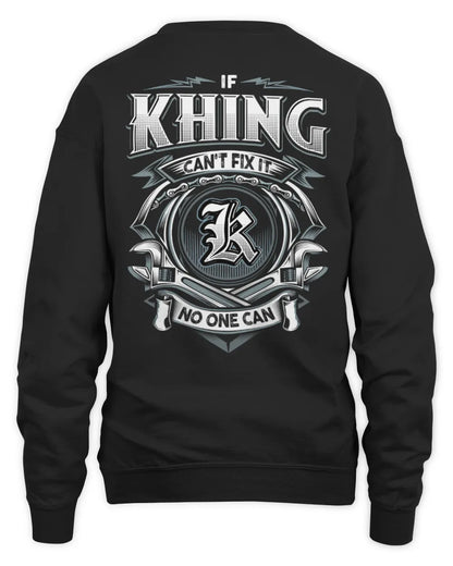 KHING AP81-K4-626 - Personalized Ahmed Quote Apparel “If Ahmed Can't Fix It, No One Can” - Unisex Sweatshirt - Black