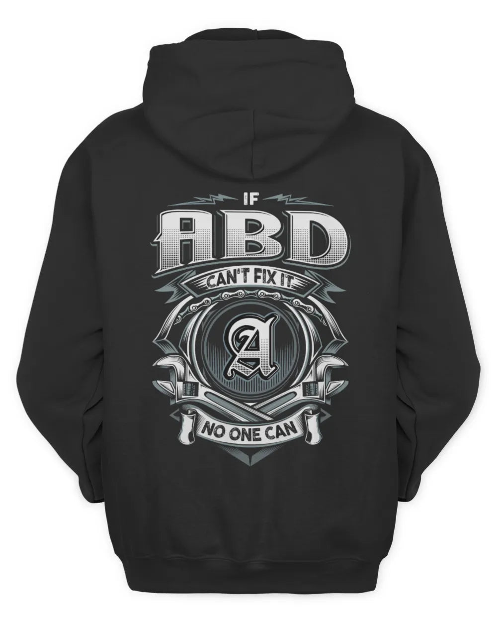 ABD AP81-K4-626 - Personalized Ahmed Quote Apparel “If Ahmed Can't Fix It, No One Can” - Unisex Hoodie - Black