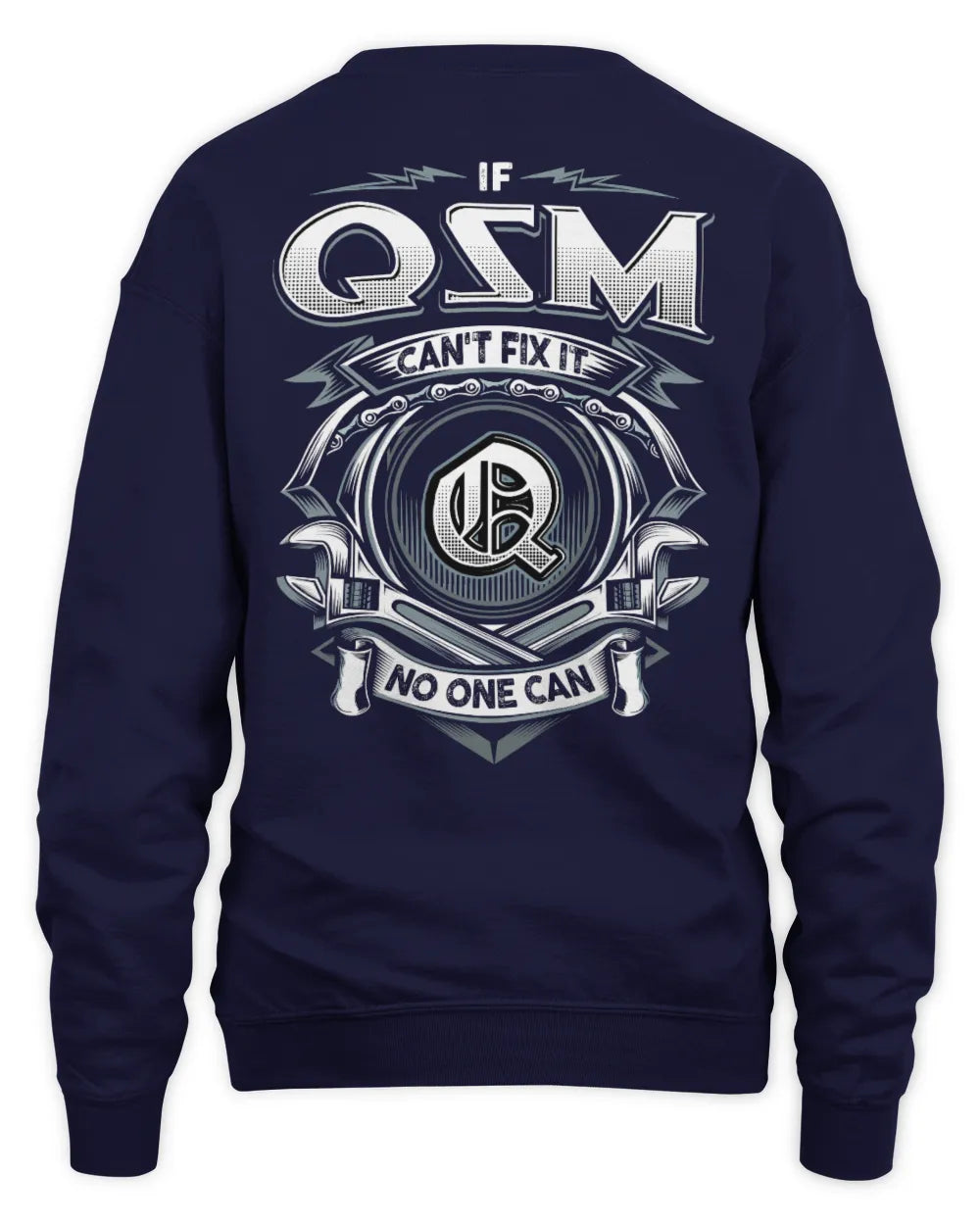 QSM AP81-K4-626 - Personalized Ahmed Quote Apparel “If Ahmed Can't Fix It, No One Can” - Unisex Sweatshirt - Navy