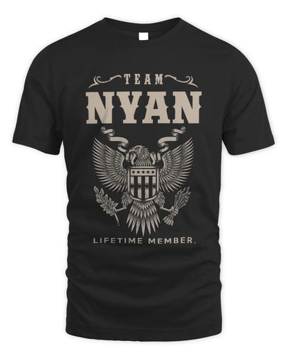 NYAN TP06-K82 – Personalized Classic Style Apparel “Team NAME Lifetime Member” - Unisex Standard T-Shirt - Black
