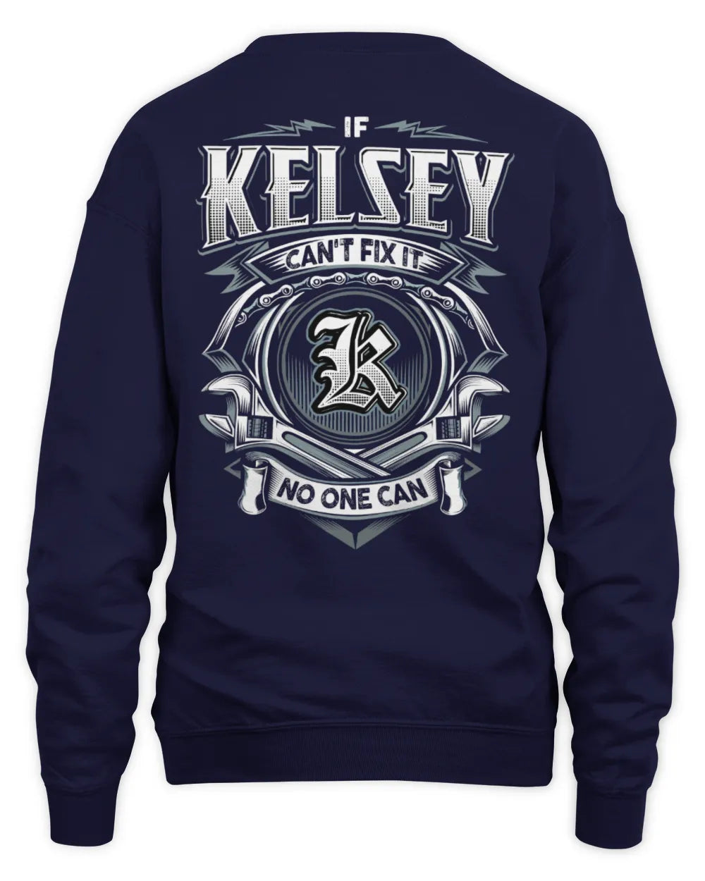KELSEY AP81-K4-626 - Personalized Ahmed Quote Apparel “If Ahmed Can't Fix It, No One Can” - Unisex Sweatshirt - Navy