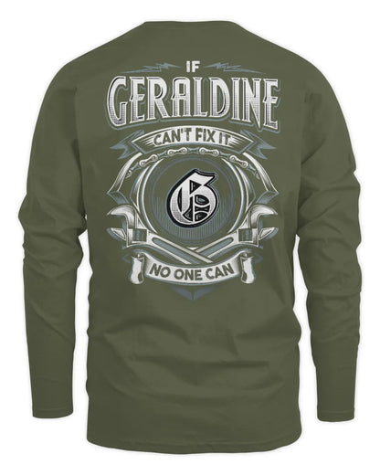 GERALDINE AP81-K4-626 - Personalized Ahmed Quote Apparel “If Ahmed Can't Fix It, No One Can” - Men's Long Sleeved T-Shirt - Military Green