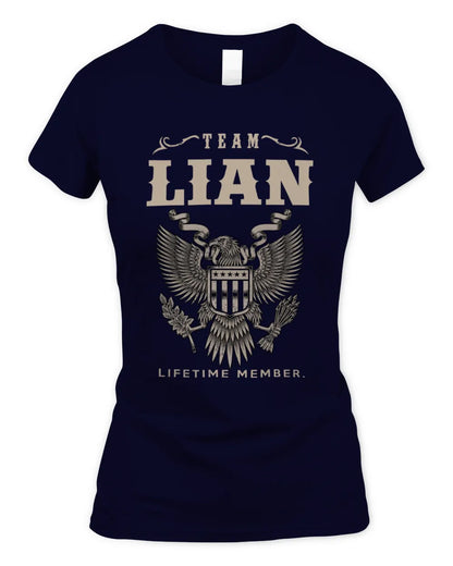 LIAN TP06-K82 – Personalized Classic Style Apparel “Team NAME Lifetime Member” - Women's Standard T-Shirt - Navy