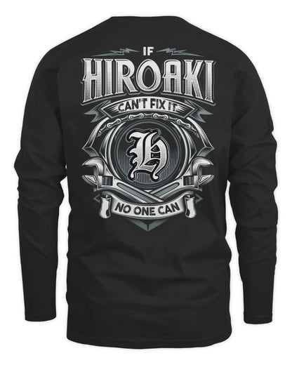 HIROAKI AP81-K4-626 - Personalized Ahmed Quote Apparel “If Ahmed Can't Fix It, No One Can” - Men's Long Sleeved T-Shirt - Black