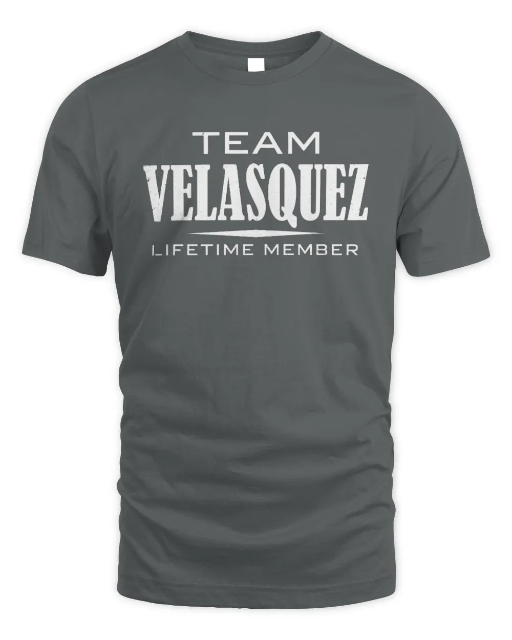 VELASQUEZ BL62-K4-128 - Personalized “Team NAME Lifetime Member” - Unisex Standard T-Shirt - Charcoal